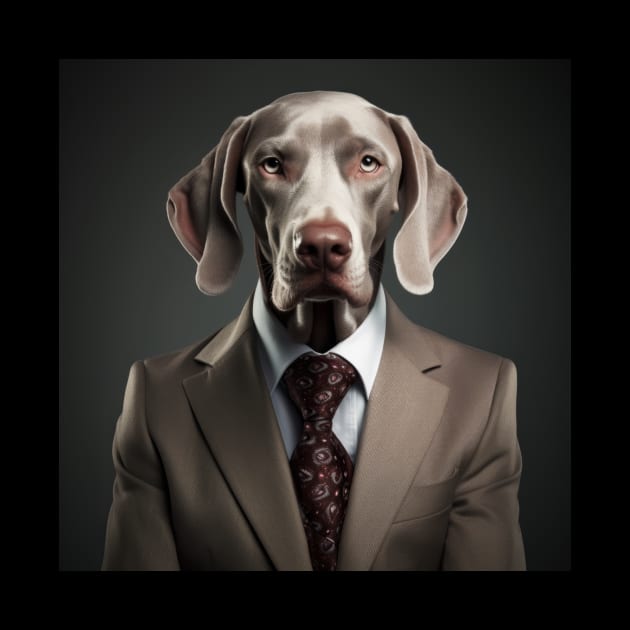 Weimaraner Dog in Suit by Merchgard