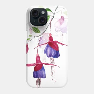 purple red fuchsia flower Phone Case