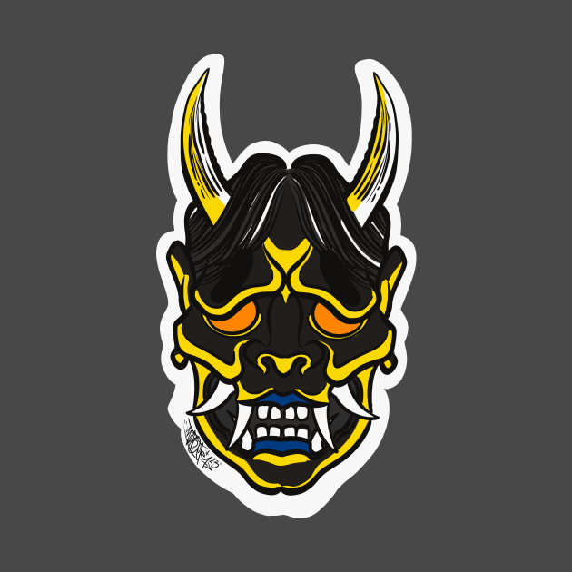 Oni demon black gold by Maserpop