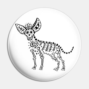 Day of The Dead Chihuahua Pin