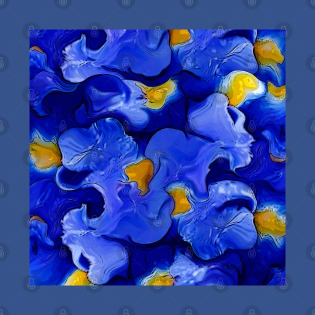 blue flowers abstract by KMdesign