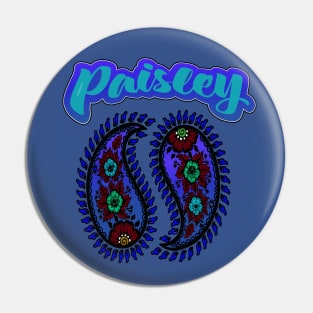 Paisley Blue Pin