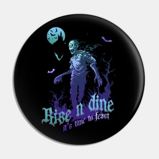 Rise n dine; zombies; graveyard; Halloween; scary; spooky; undead; zombie; horror; Pin