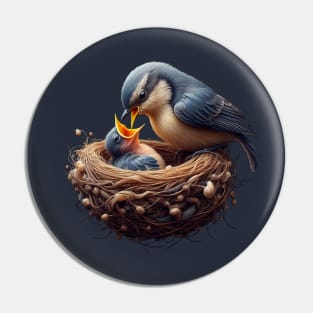 Nest Birds, Happy Mother's Day 17 Pin