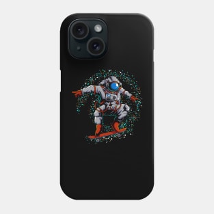 astronaut skate board outer space Phone Case