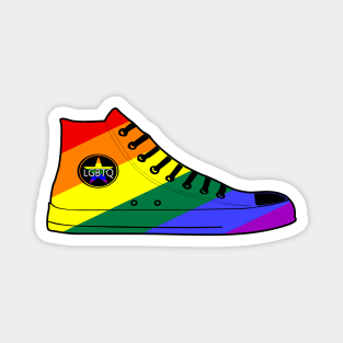 LGBTQ Shoe Pride Moth Rainbow Flag Magnet