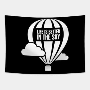 In The Sky | Hot Air Balloon Graphic Tapestry