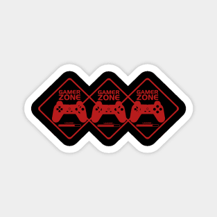 Gamer Red Minimalist Aesthetic Design Magnet