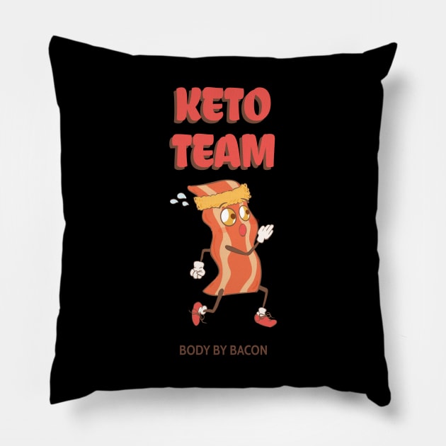 Keto team body by bacon Pillow by soondoock