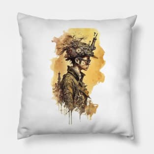 Steampunk Woman - V1.02 Pillow