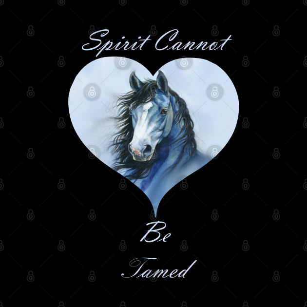 Horse Graphic Art Spirit Cannot Be Tamed Horses by tamdevo1