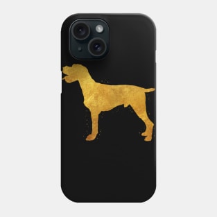 German Wirehaired Pointer golden art Phone Case