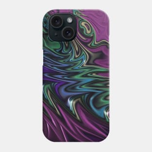 Purple Rainbow Swirls Fractal Texture Phone Case