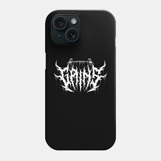 Gains death barbell metal design Phone Case by Tmontijo