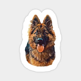 Brown German Shepherd Magnet