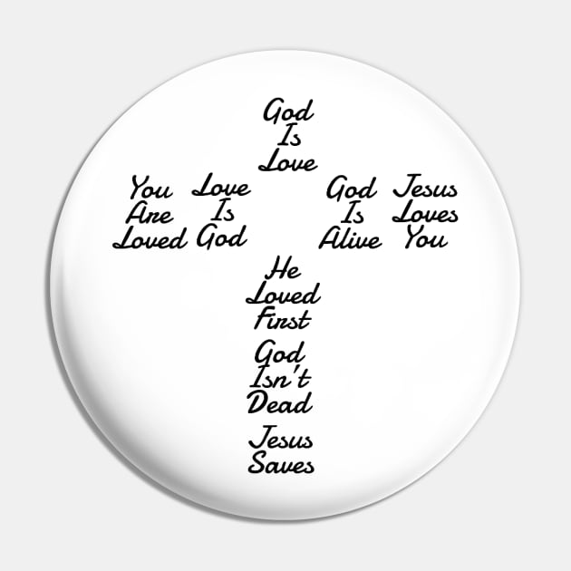 Jesus Loves You Cross Pin by mansinone3