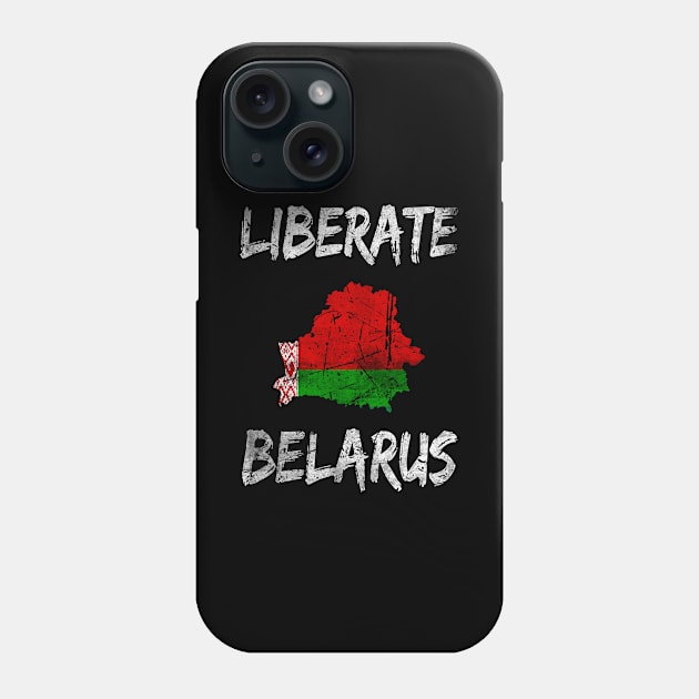 LIBERATE BELARUS PROTEST DISTRESSED Phone Case by ProgressiveMOB