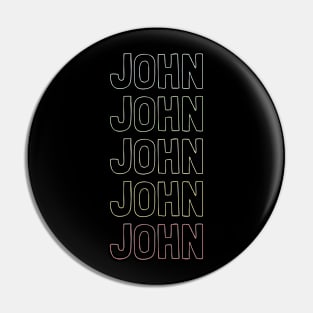 John Name Pattern Pin