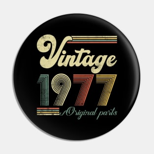 Vintage 1977 47th Birthday Gift Men Women 47 Years Old Pin
