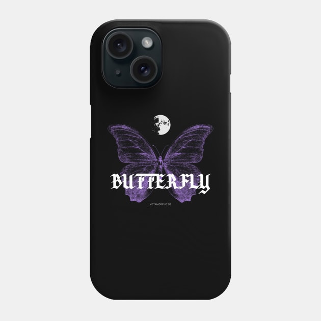 Butterfly | Metamorphosis | Aesthetic | Purple Phone Case by AngryBlackDog