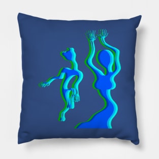 Lazer Guided Melodies (blue) Pillow