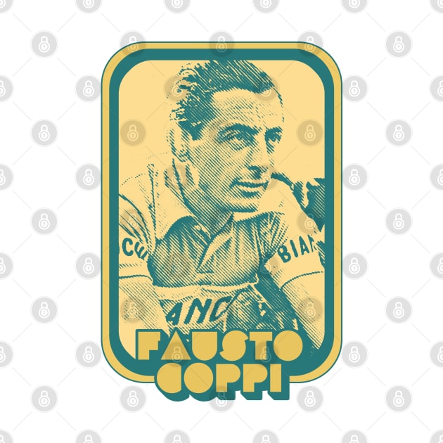 Fausto Coppi // Retro Cycling Fan Art Design by DankFutura