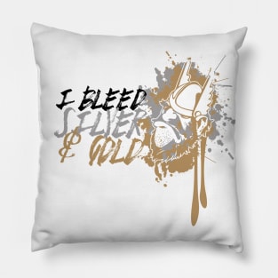 I Bleed Silver & Gold Pillow