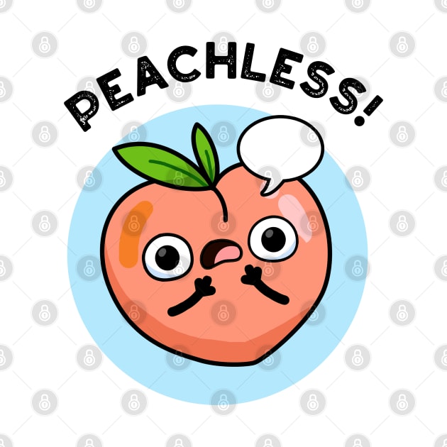 Peachless Cute Speechless Peach Pun by punnybone