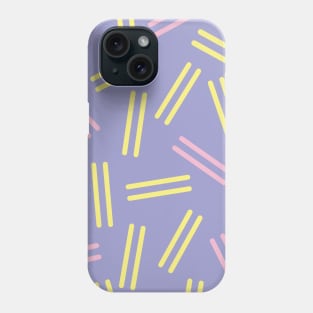 Very 80s Retro Pattern in Pastel Lavender Purple Pink Yellow Phone Case