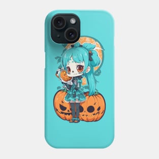 Halloween Skeleton Kawaii Girl Phone Case