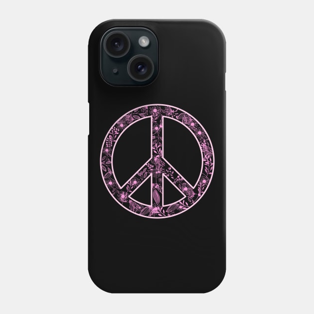 Girly Flower Peace Sign Phone Case by theglaze