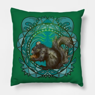 Squirrel Mandala Pillow