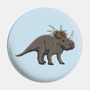 Styracosaurus cartoon illustration Pin