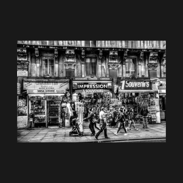 London, Westminster, Coventry Street, Souvenir Shops by tommysphotos