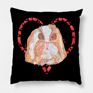 TEXEL GUINEA PIG HEART Pillow