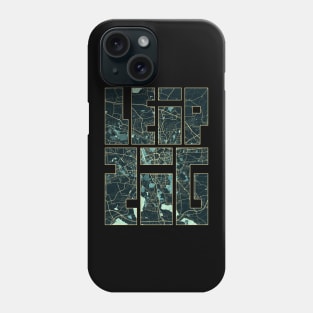 Leipzig, Saxony, Germany City Map Typography - Summer Phone Case