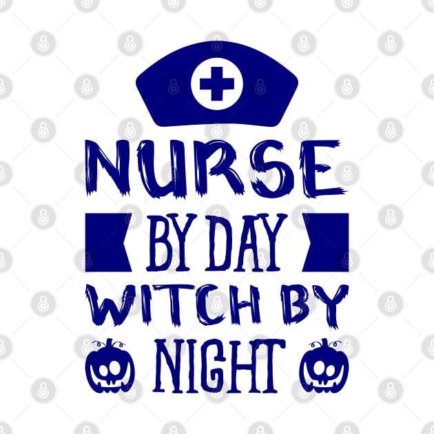 Nurse by day witch by night - Blue color by Lebihanto