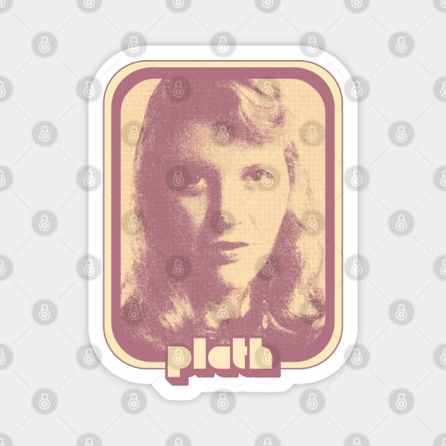 Sylvia Plath //// Retro Fan Art Design Magnet by DankFutura