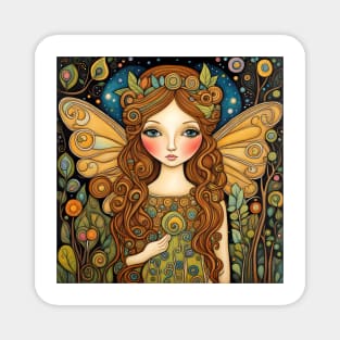 attractive fairy in the woods Magnet