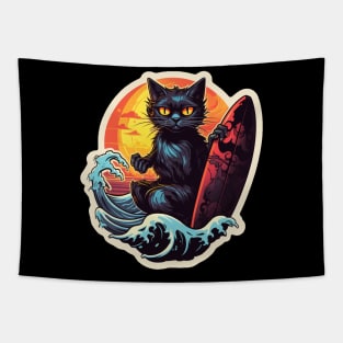 Black Cat Surf Club Tapestry