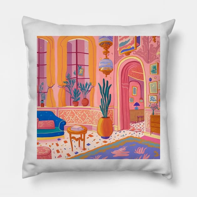 Exotic luxury hotel Pillow by RoseAesthetic