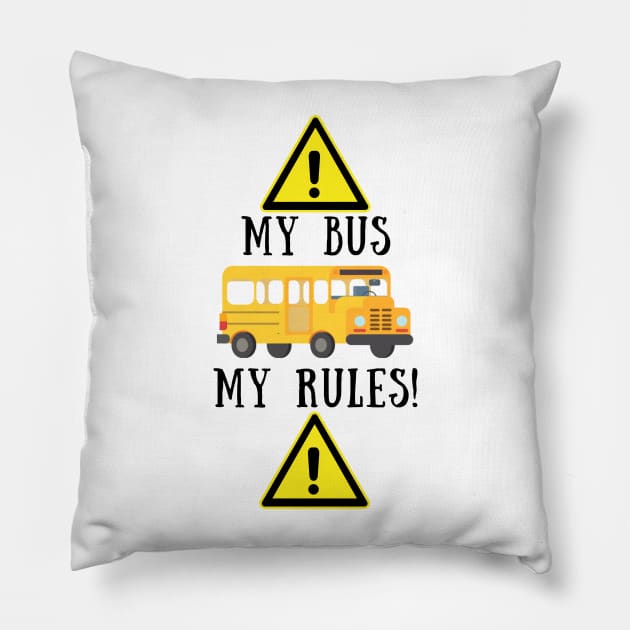 My bus my rules Pillow by IOANNISSKEVAS