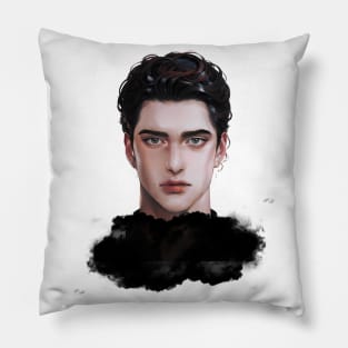 Hot guy in black Pillow