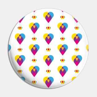 Love hot air balloon pattern Pin