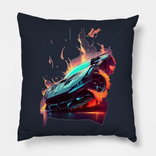 Bold Lamborghini Style T-Shirt Design Pillow