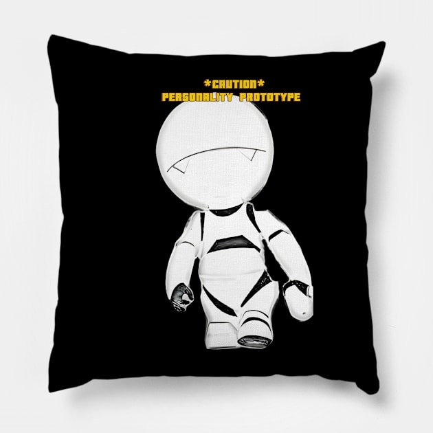 Hitchhiker's guide to the galaxy Personality prototype warning Pillow by A.I. Collective