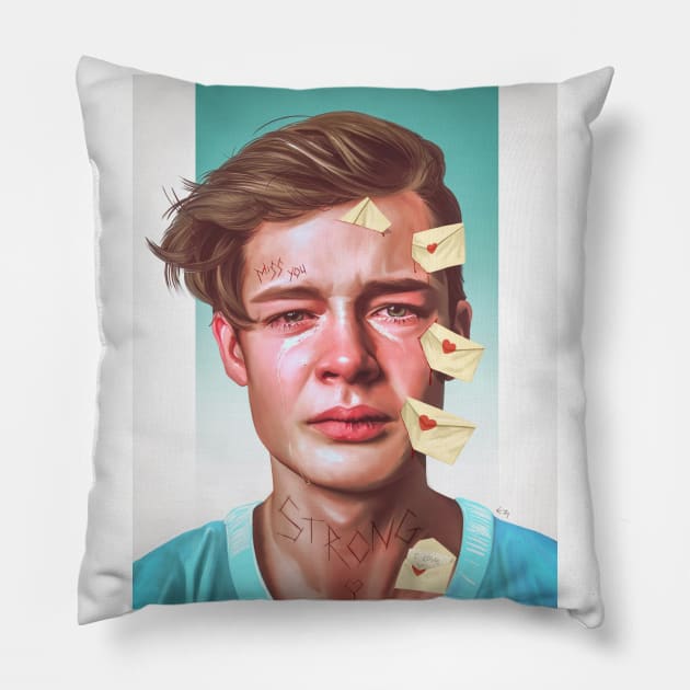 Crying boy Pillow by ElenaM