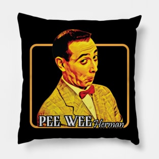 Pee Wee Herman - Retro 90s Style Fan Art Pillow