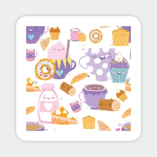 Cute Cup Cake / Sweets Pattern Magnet