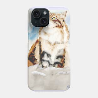 warm winter cat Phone Case